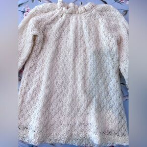 Mademoiselle à SOHO kids dress. Size 24 months. Cream with golden threads.